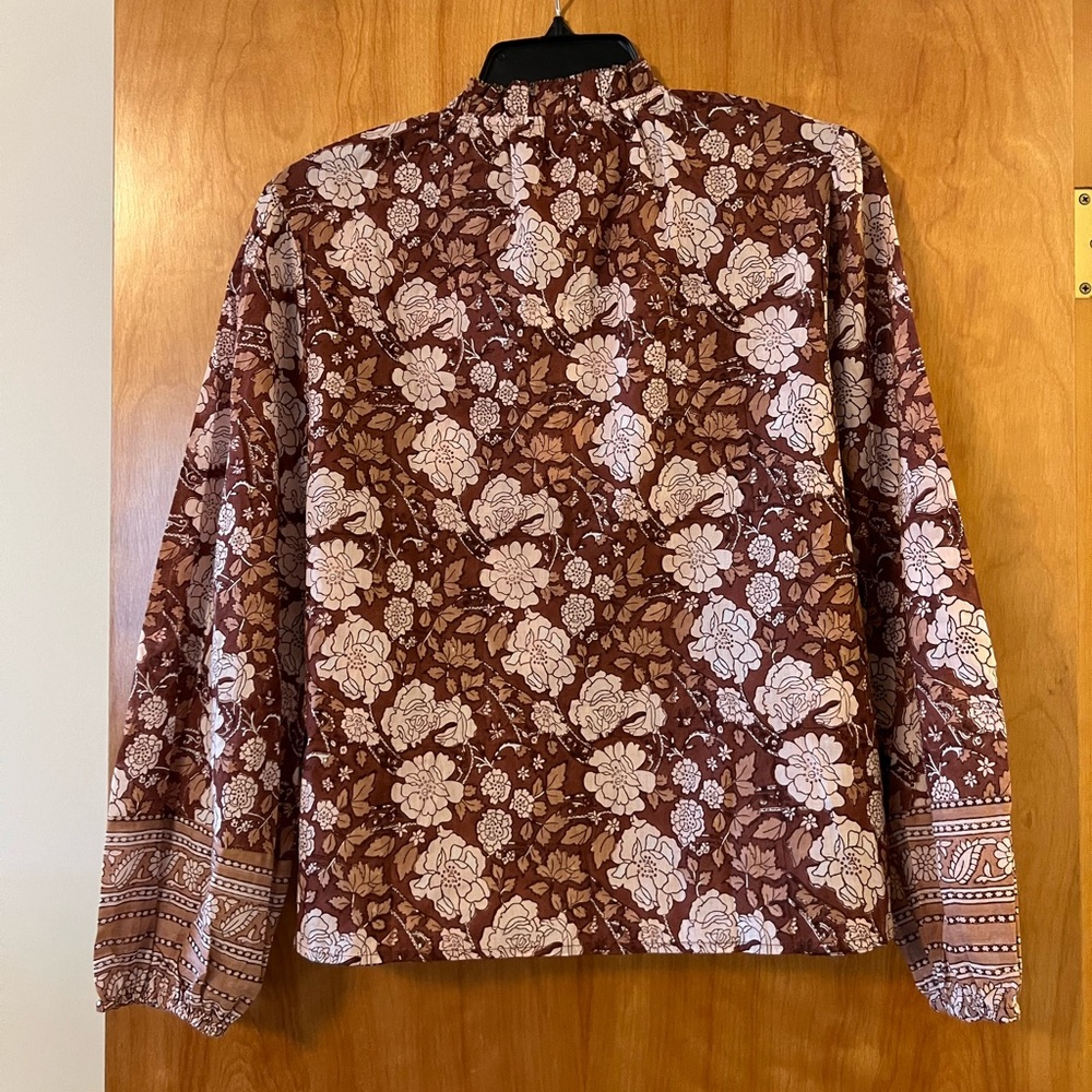 CLEOBELLA Nasir Button Up Shirt Floral Top Organic Cotton Blouse NWT Large - Picture 12 of 14